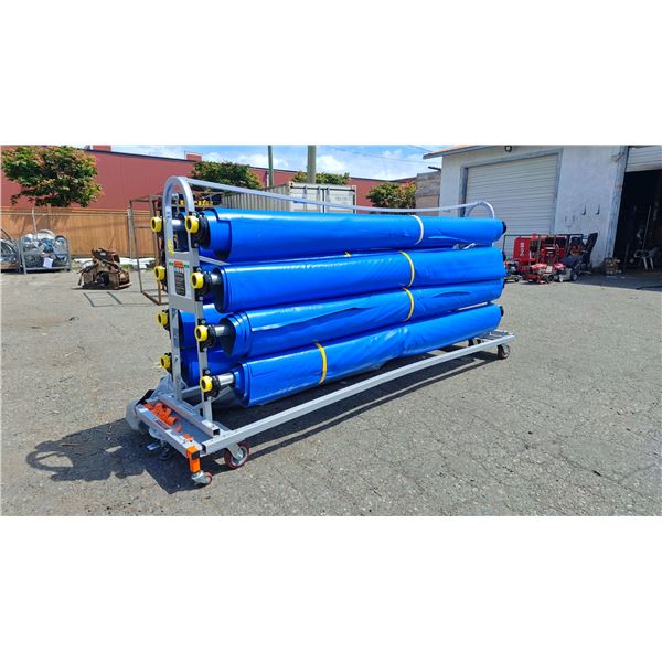 COVERMASTER COVERMATE II PORTABLE GYMNASIUM FLOOR COVER SYSTEM - 8 ROLL *VERY HEAVY*