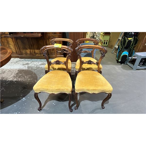 (4) VICTORIAN BALLOON BACK CHAIRS