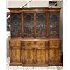 Image 1 : GEORGIAN STYLE FLAME MAHOGANY BREAKFRONT SECRETAIRE BOOKCASE