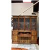 Image 2 : GEORGIAN STYLE FLAME MAHOGANY BREAKFRONT SECRETAIRE BOOKCASE