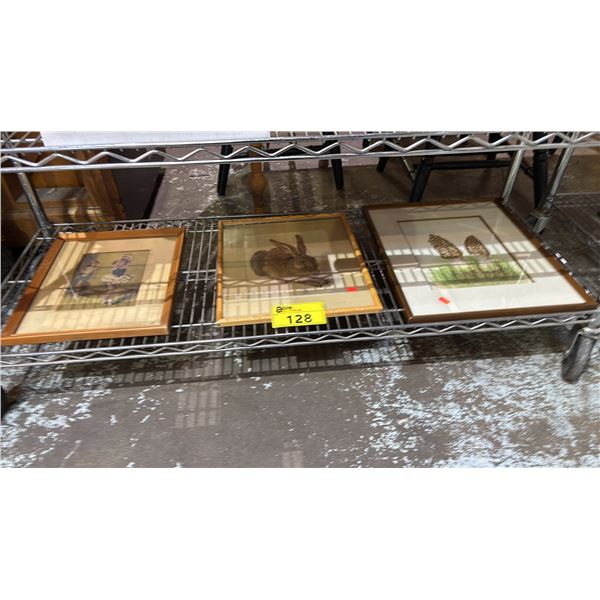 SHELF OF ASSORTED PRINTS