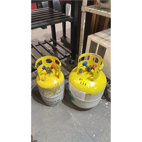 (2) YELLOW A/C GAS TANKS