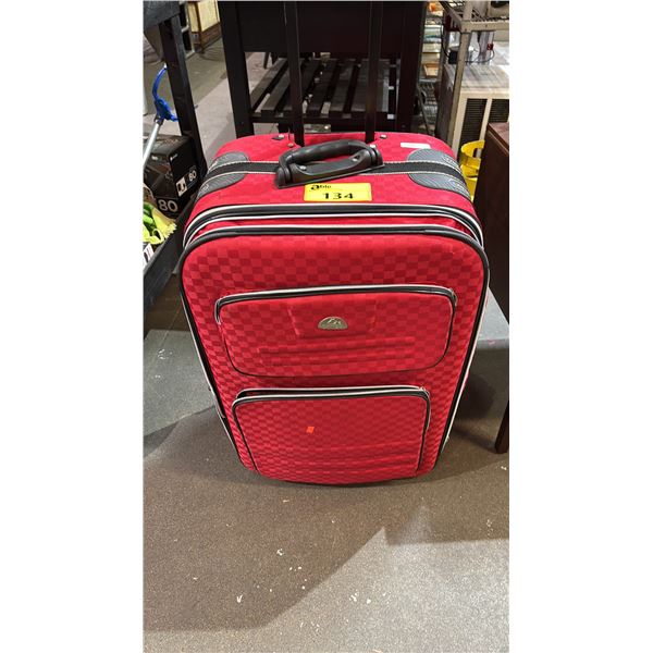 LANZA RED 2-WHEEL ROLLING SUITCASE
