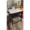 Image 3 : BLACK MOBILE GRANITE TOP KITCHEN CART