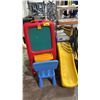 Image 1 : CHILDREN'S SLIDE & STEP2 CHALKBOARD/WHITEBOARD EASEL WITH CHAIR