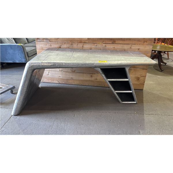 RIVETED ALUMINUM AVIATOR WING DESK