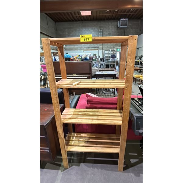 4-TIER WOOD SHELVING UNIT