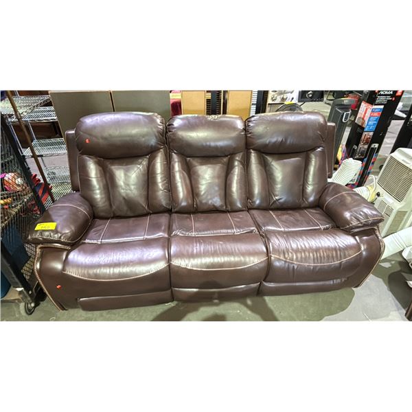 3-SEAT LEATHER POWER RECLINING SOFA *NO CORD*