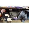 Image 2 : SHELF OF ASSORTED CLOTHING & A DUFFLE BAG