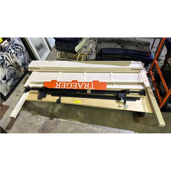 TRAEGER BED FRAME WITH HEADBOARD & FOOTBOARD