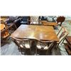 Image 1 : VINTAGE WOOD DINING TABLE WITH (6) CHAIRS