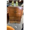 Image 1 : VINTAGE WOOD ART DECO LINEN CABINET