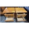 Image 3 : PAIR OF VINTAGE 2-DRAWER SIDE TABLES
