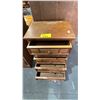 Image 2 : 27" TALL WOOD 7-DRAWER STORAGE UNITE WITH MOLDED DETAIL DRAWERS