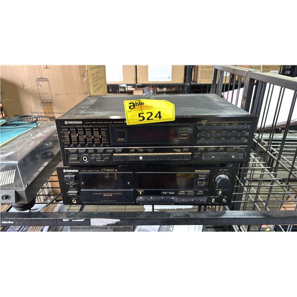PIONEER CT-S600 STEREO CASSETTE DECK & PIONEER VSX-300 A/V STEREO RECEIVER