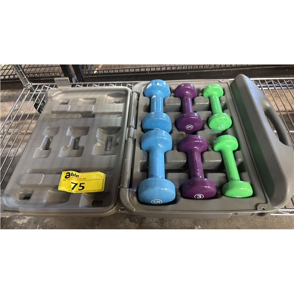 AFNA FITNESS PRO SERIES 20LB VINYL TONING WEIGHT SET: 2X2LB/2X3LB/2X5LB