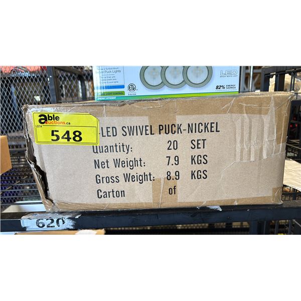 BOX OF YIGEDA LED SWIVEL PUCK LIGHTS