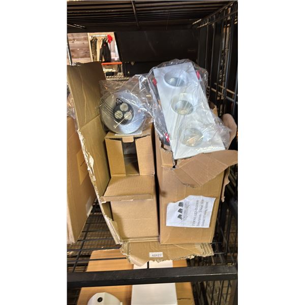 (2) GROUND MOUNTED RECESSED LIGHTS (2) 3 HEAD 36W GIMBAL LIGHTS