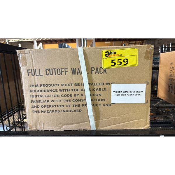 BOX OF YIGEDA 40W FULL CUTOFF WALL PACK LIGHTS