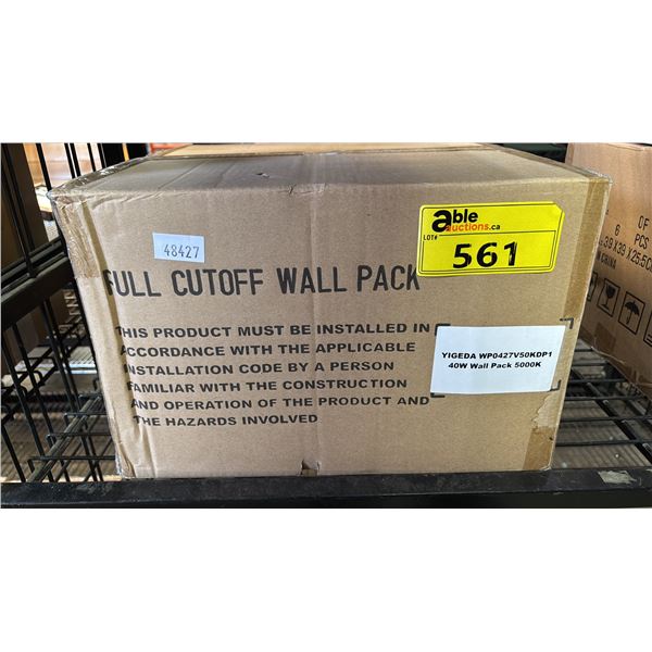 BOX OF YIGEDA 40W FULL CUTOFF WALL PACK LIGHTS