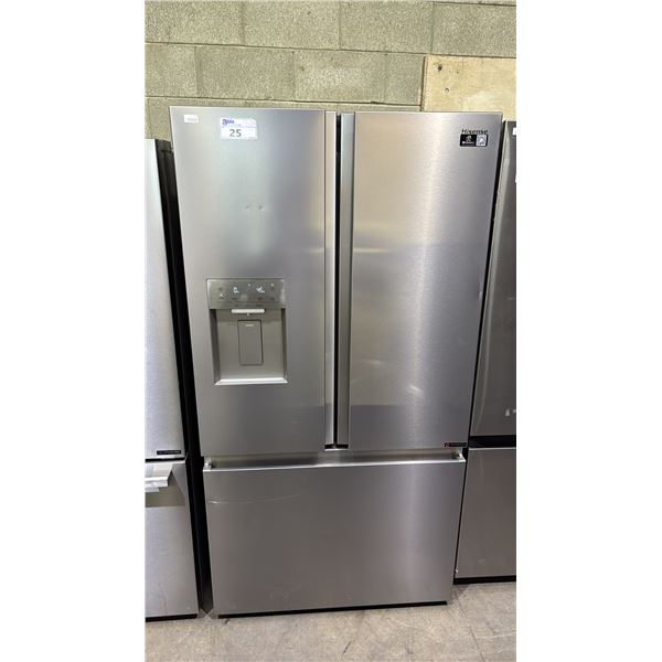 HISENSE 36" WIDE STAINLESS STEEL FRENCH DOOR FRIDGE WITH BOTTOM FREEZER DRAWER