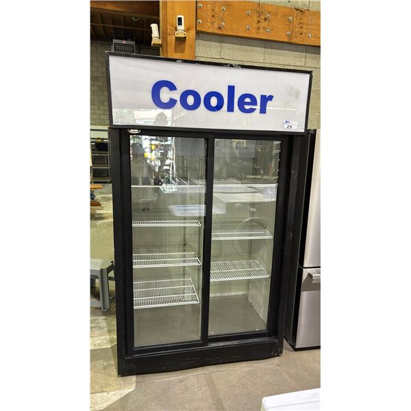 QBD DC40S 2 SLIDING GLASS DOOR 47.5" WIDE REFRIGERATOR