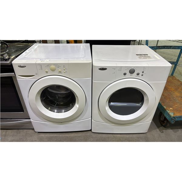 WHIRLPOOL FRONT LOAD WASHER & DRYER SET
