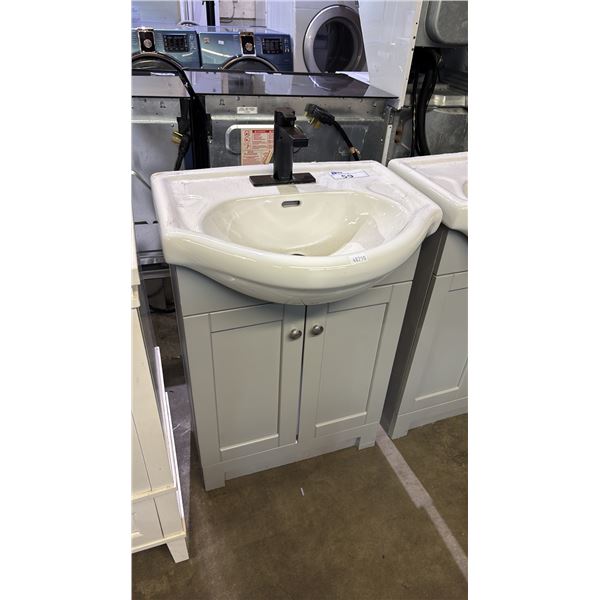 24" BATHROOM VANITY WITH OVAL BASIN SINK