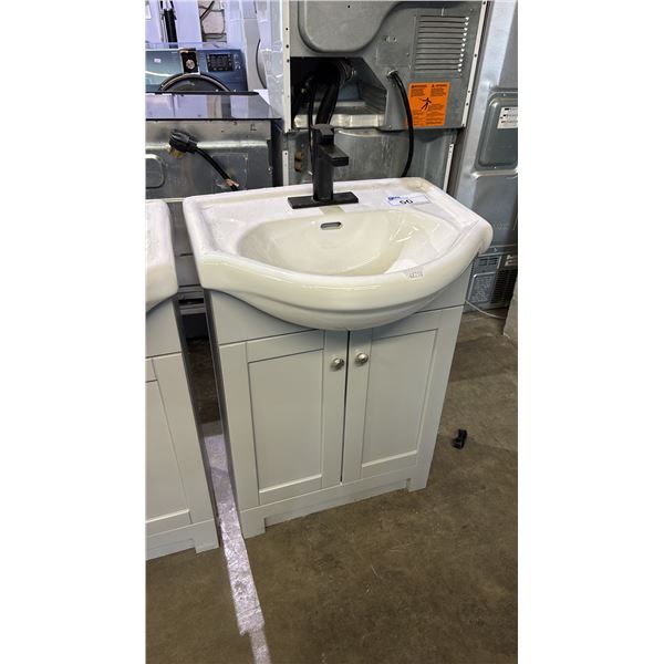24" BATHROOM VANITY WITH OVAL BASIN SINK