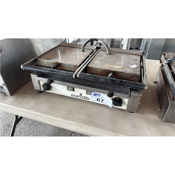 EURODIB COMMERCIAL ELECTRIC DOUBLE PANINI GRILL