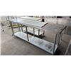 Image 2 : 8' STAINLESS STEEL 2-TIER WORKTABLE