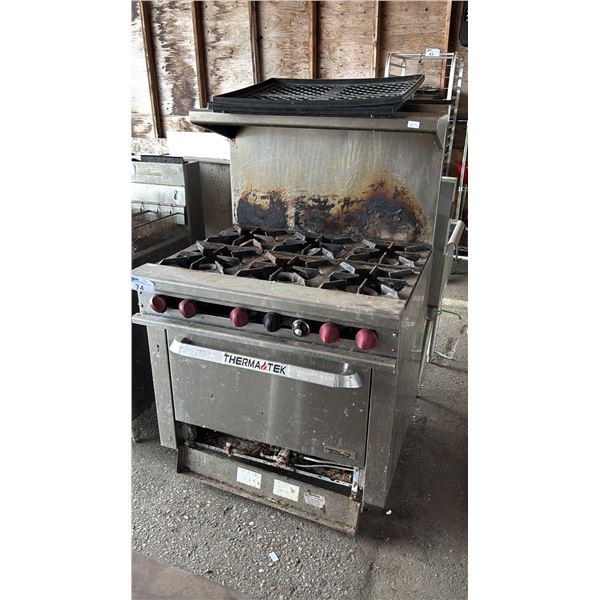 THERMATEK STAINLESS STEEL 6 BURNER COMMERCIAL GAS RANGE
