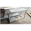 Image 1 : 5' STAINLESS STEEL 2-TIER WORK TABLE