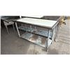 Image 2 : 5' STAINLESS STEEL 2-TIER WORK TABLE
