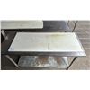 Image 3 : 5' STAINLESS STEEL 2-TIER WORK TABLE