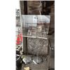 Image 1 : (2) ACRYLIC SIGN DISPLAYS ON METAL PEDESTAL STANDS