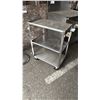 Image 1 : STAINLESS STEEL 3-TIER ROLLING METAL KITCHEN CART