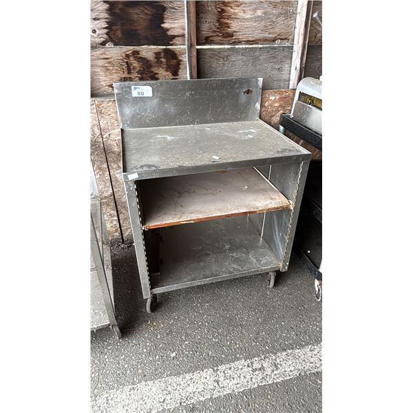 STAINLESS STEEL 3-TIER MOBILE PREP TABLE