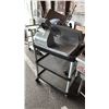 Image 2 : HOBART COMMERCIAL MEAT SLICER ON 3-TIER PLASTIC MOBILE CART