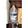 Image 5 : SHELF OF SELF-STICK VINYL WALL BASE, BOX OF ASSTD. DRINKING GLASSES, HARD WATER DISH DETERGENT &