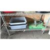 Image 1 : COMMERCIAL FRENCH FRY CUTTER & ASSORTED PLASTIC TUBS