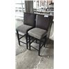Image 1 : (2) BAR HEIGHT CHAIRS *SEAT UPHOLSTERY IS DAMAGED*