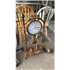 Image 2 : (2) OFFICE CHAIRS & A VINTAGE STYLE METAL FRAMED MANTLE CLOCK