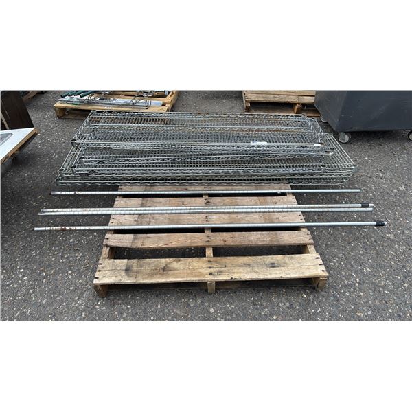PALLET OF METAL STORAGE RACK PARTS *MUST TAKE ALL ON PALLET*