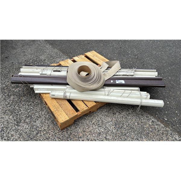 PALLET OF ASSORTED MESH FABRIC BLINDS *MUST TAKE ALL ON PALLET*