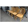 Image 1 : (2) FOLDING METAL CHAIRS & (4) WOOD SPINDLE BACK CHAIRS