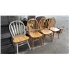 Image 3 : (2) FOLDING METAL CHAIRS & (4) WOOD SPINDLE BACK CHAIRS