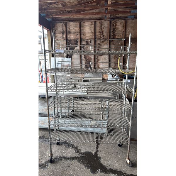 6-TIER METAL ROLLING RACK