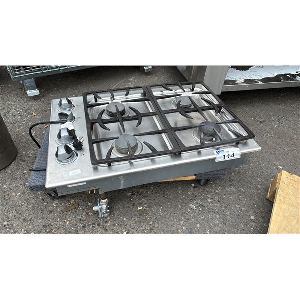 STAINLESS STEEL 4-BURNER GAS COOKTOP
