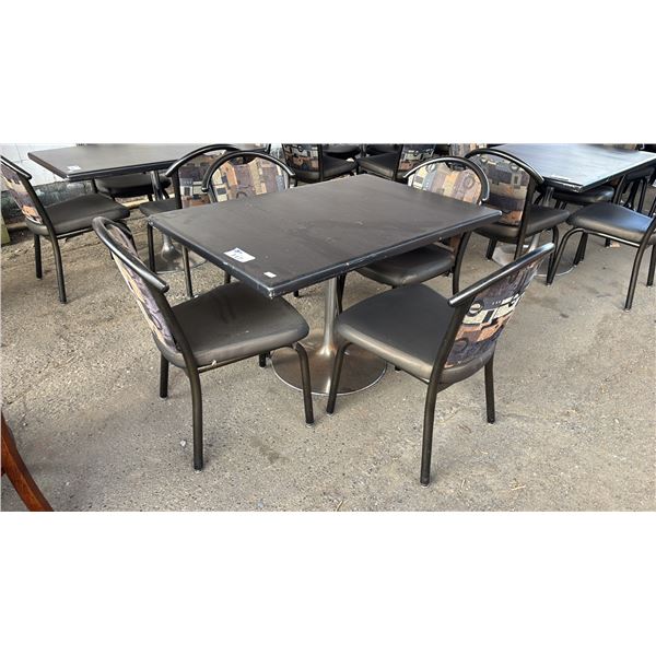 47" X 32' WOOD TABLE WITH 4 CHAIRS
